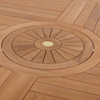 Bristol Teak 70 in. D Table with Inset Lazy Susan