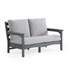 Sag Harbor Dark Grey Polymer with Cozy Ash Cushions Loveseat
