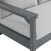 Sag Harbor Dark Grey Polymer with Cozy Ash Cushions Loveseat