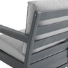 Sag Harbor Dark Grey Polymer with Cozy Ash Cushions Loveseat
