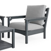 Sag Harbor Dark Grey Polymer with Ash Cushions 4 Piece Sofa Group + 35 x 23 in. Coffee Table