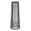 23.6 in. Black Wicker Solar Lamp