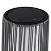 23.6 in. Black Wicker Solar Lamp