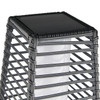 26.8 in. Black Wicker Solar Lamp