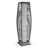 26.8 in. Black Wicker Solar Lamp