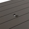 AGED BRONZE 84X42 RECT. ALUMINUM SLAT TOP TABLE