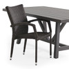 Fairmont Outdoor Wicker 7 Piece Dining Set + 84 x 42 in. Table