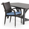 Fairmont Outdoor Wicker with Cushions 7 Piece Dining Set + 84 x 42 in. Dining Table
