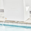 Kai White 3 Piece Upright Pool Lounger with 19 in. Side Table