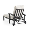 Fairmont Rustic Bronze Aluminum with Cushions Chaise Lounge