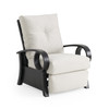 Eclipse Autumn Rust Aluminum and Pashmina Cloud Cushion Spring Club Recliner