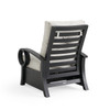 Eclipse Autumn Rust Aluminum and Pashmina Cloud Cushion Spring Club Recliner