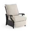 Turin Tawney Cast Aluminum with Charlotte Sparrow Cushions Club Recliner