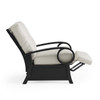 Eclipse Autumn Rust Aluminum with Pashmina Cloud Cushions 3 Piece Club Recliner Set with 27 in. Sq. Side Table