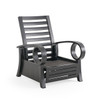 Eclipse Autumn Rust Aluminum with Pashmina Cloud Cushions 3 Piece Club Recliner Set with 27 in. Sq. Side Table
