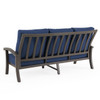Fairmont Aged Bronze Aluminum with Spectrum Indigo Cushions Sofa