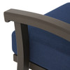Fairmont Aged Bronze Aluminum with Spectrum Indigo Cushions Sofa