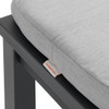 Montecito Charcoal Aluminum 70 x 16 in. Backless Bench with Cushion