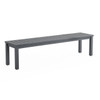Montecito Charcoal Aluminum 70 x 16 in. Backless Bench with Cushion