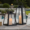 Tapered Prism Lantern, Iron - 17 in