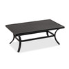 Hill Country Aged Bronze Aluminum and Cushion 3 Piece Swivel Sofa Group + 48 x 28 in. Coffee Table