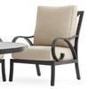 Key West Rustic Bronze Aluminum 4-Piece Outdoor Sofa Set with Cushions and Fire Pit Table, 54 in. Diameter