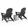 Lakeside 3-Piece Adirondack Chair Set wih 16 in. Smokeless Fire Pit
