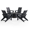 Newport 5-Piece Adirondack Chair Set with 28 in. Smokeless Fire Pit