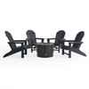 Lakeside 5-Piece Adirondack Chair Set wih 28 in. Smokeless Fire Pit