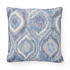 18 in. Blue Ikat Outdoor Throw Pillow