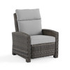 Rio Silver Oak Outdoor Wicker with Cozy Ash Cushions Recliner