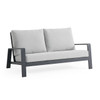 Carmel Midnight Aluminum 4-Piece Sofa Set includes 44 x 28 in. Fire Pit Table
