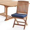 Westport Teak with Cushions 7 Piece Armless Dining Set + Bristol 67-87 x 47 in. Extension Table