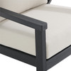 Nantucket Black Polymer and Wicker with Cushions Club Chair