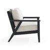 Nantucket Black Polymer and Wicker with Cushions Club Chair
