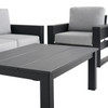 Montauk Polymer with Cushions 6 Piece Modular Sofa Group + 48 x 32 in. Coffee Table