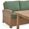 Sonoma Wicker 6 Pc Sofa Set with Swivel Chairs and Rectangular Wicker Lounge Table, Natural