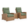 Sonoma Wicker 3 Pc Recliner Set with Square End Table