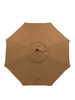California Umbrella 9 ft. Cast Teak Canopy and Bronze Aluminum Market Umbrella