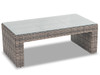 New Havana Silver Husk Outdoor Wicker 52 x 28 in. Coffee Table