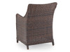 Valencia Sangria Outdoor Wicker and Jockey Red Cushion Dining Chair