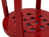 Red Cast Aluminum Garden Stool