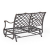 Bordeaux Golden Bronze Cast Aluminum Estate Loveseat Glider