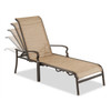 Cordoba Black Gold Aluminum and Sesame Sling Chaise Lounge