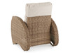 Valencia Driftwood Outdoor Wicker and Canvas Flax Cushion Adjustable Lounge Chair