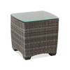 Sydney Husk Outdoor Wicker 24 in. Sq. Glass Top End Table