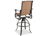 Scarsdale Autumn Rust Aluminum and Wicker Cordoba Sling Swivel Barstool