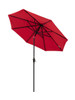 California Umbrella 9 ft. Jockey Red Canopy and Black Aluminum Market Umbrella