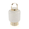 Lightkeepers White Glass Cylinder Rechargeable Lantern