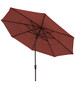California Umbrella 11 ft. Flagship Ruby Canopy and Bronze Aluminum Market Umbrella